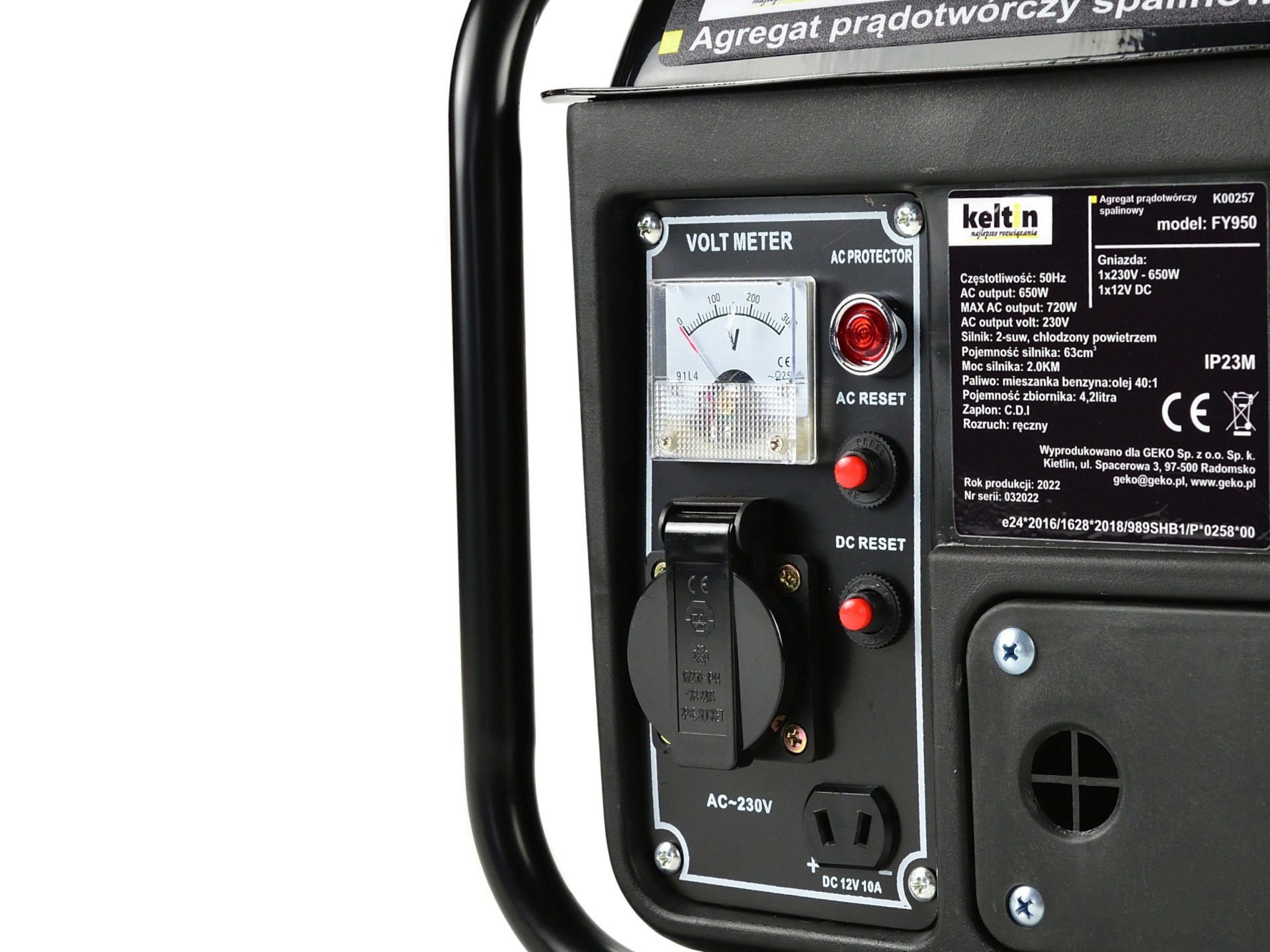 KELTIN K00257 Elektrocentrála generátor proudu 2HP 720W 12V / 230V
