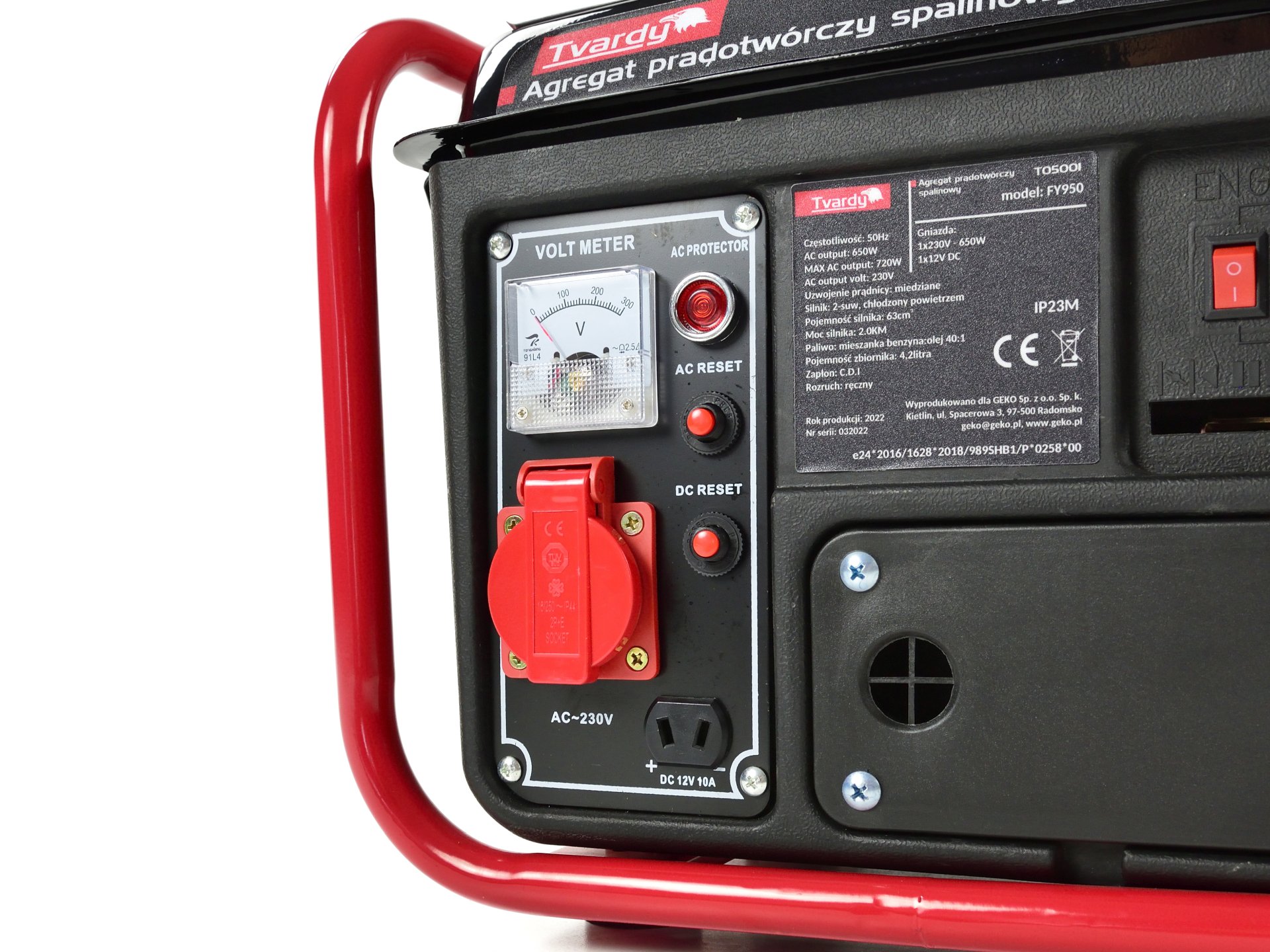 Tvardy T05001 ELEKTROCENTRÁLA GENERÁTOR PROUDU 2HP 720W