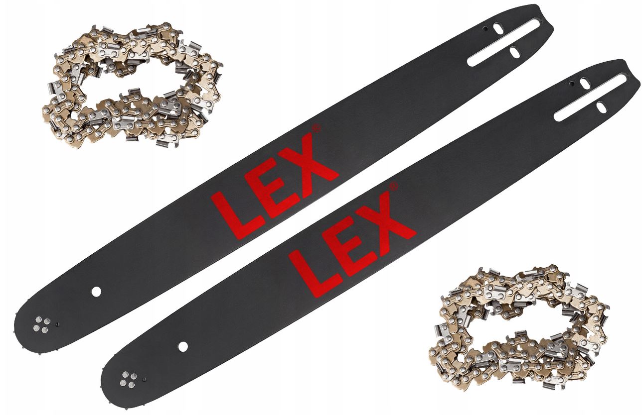 LEX LXGCS50 / LXGCS60 Motorová řetězová pila LEX, 2 lišty+ 2 řetězy 4500 W / 6,5 HP