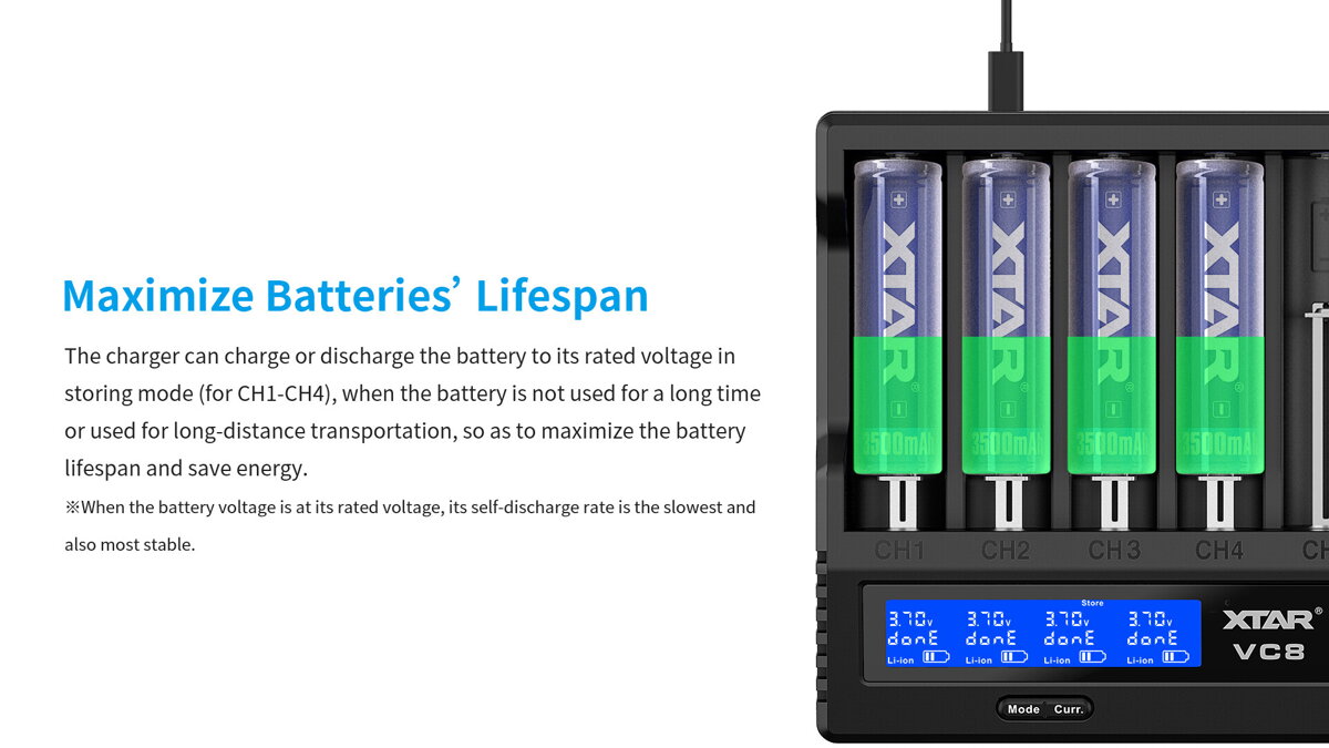 Xtar Nabíječka baterií Xtar VC8 pro Li-ion a Ni-MH AAA AA