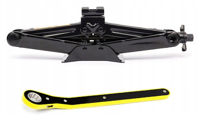 GEKO G02193 Nůžkový hever zvedák 2t pod auto trapézový s klíčem 2000kg