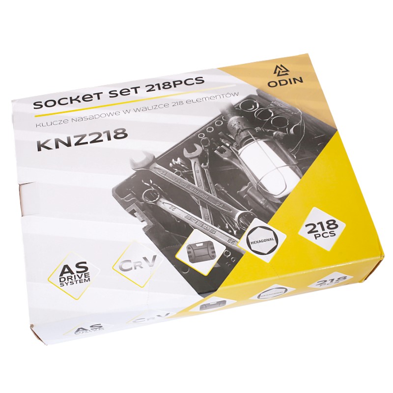 IRMA KNZ218 Nástrčné klíče gola sada 218ks 1/4 1/2 3/8 kufřík