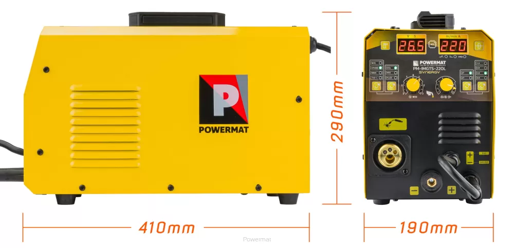 POWERMAT PM-IMGTS-220L Invertorová svářečka MIG MAG MMA TIG 220A SYNERGY FLUX