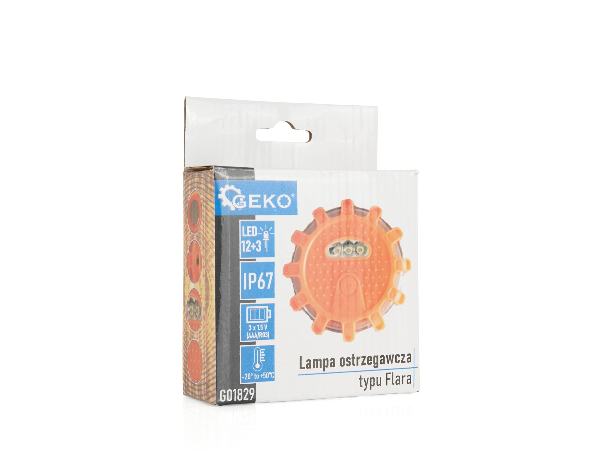 GEKO G01829 LED světlo výstražné, 9 funkcí