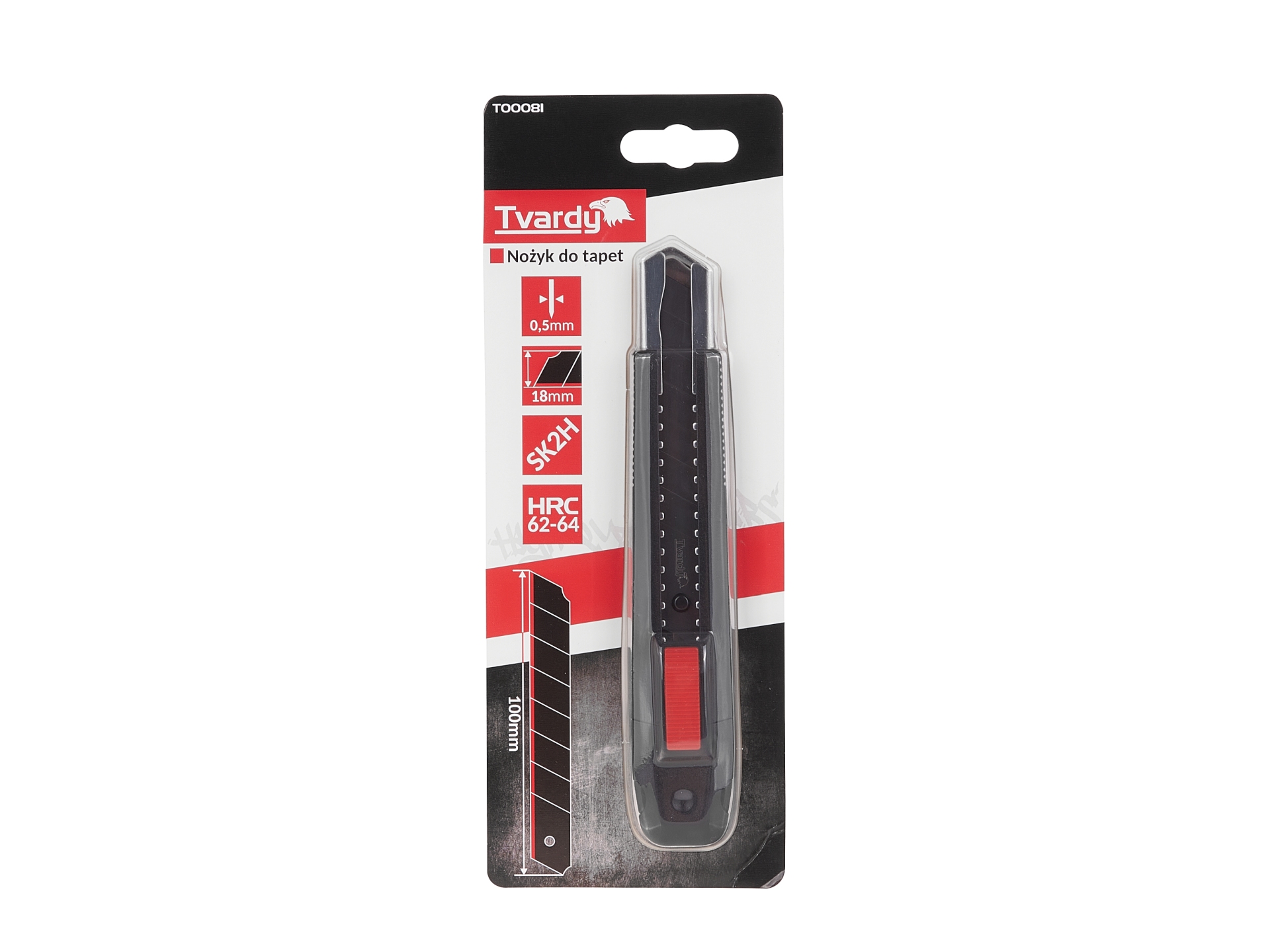 Tvardy T00081 Vysouvací odlamovací nůž 18mm nožík