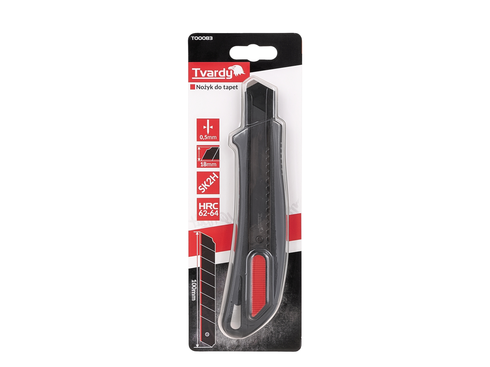 Tvardy T00083 Vysouvací odlamovací nůž 18mm nožík PROFI