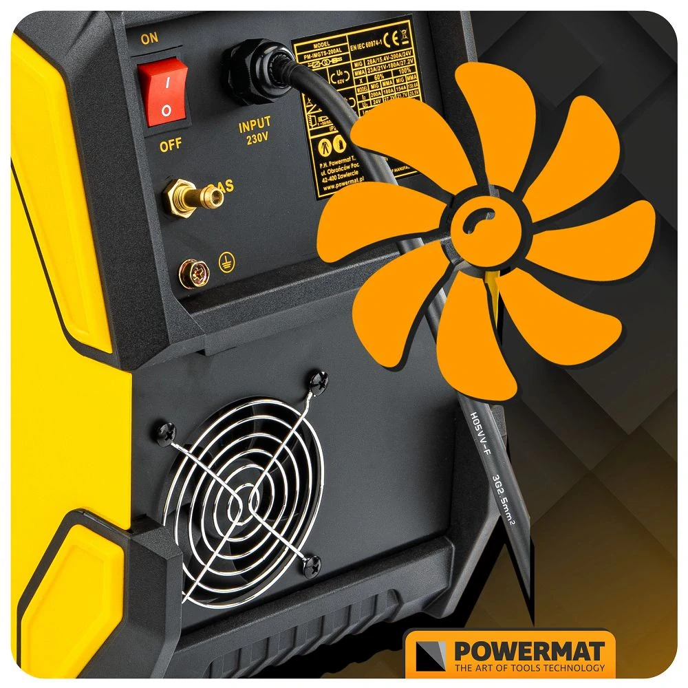 Powermat PM-IMGTS-200AL INVERTOROVÁ SVÁŘEČKA MIG/MAG, SYN MIG, MIG PULSE, MMA LIFT-TIG