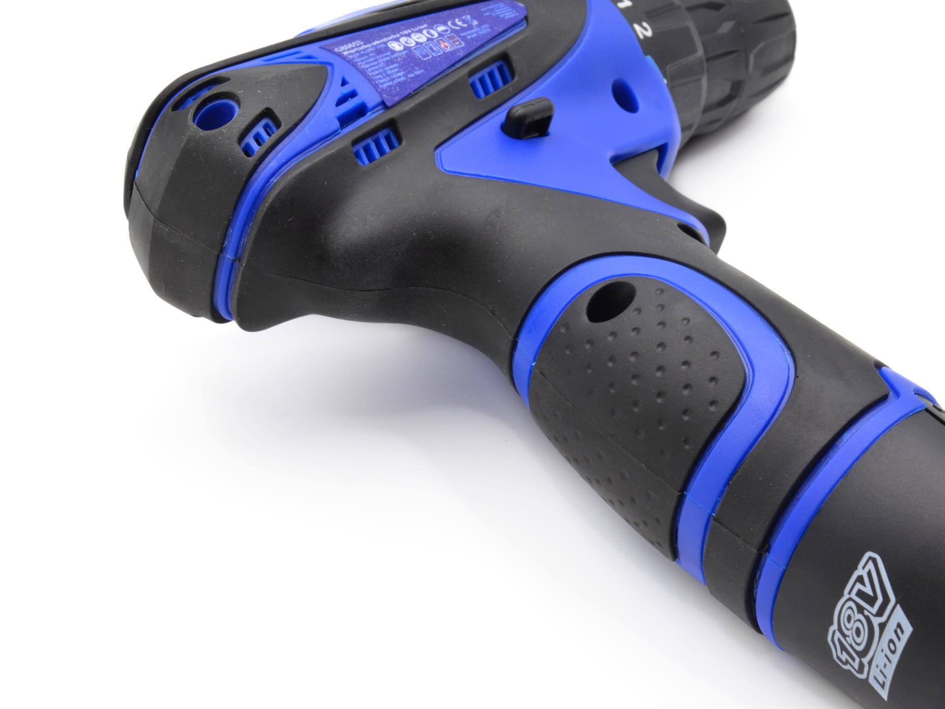 GEKO G80653 18V AKU VRTAČKA Li-Ion, aku šroubovák 10mm + 2 BATERIE SADA