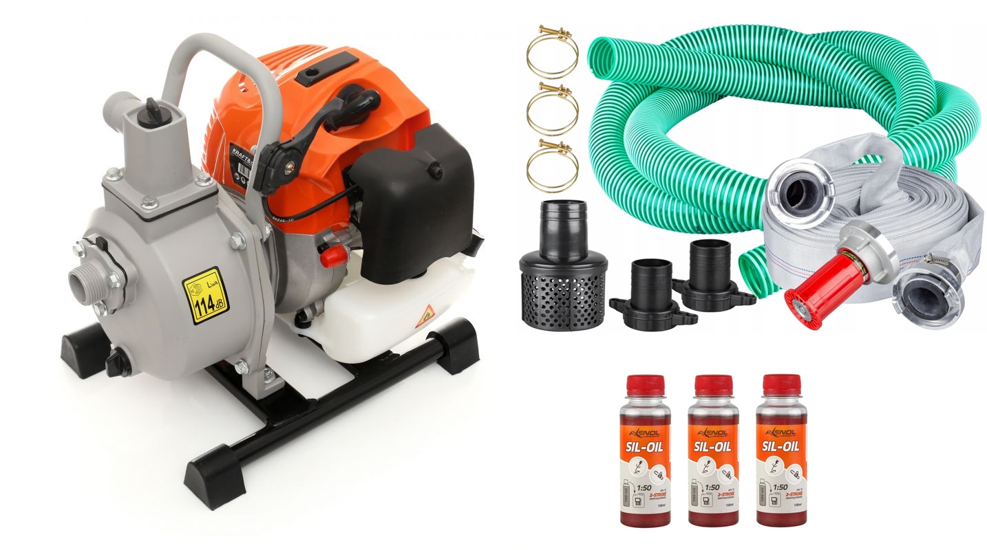 KRAFT&DELE KD5060 Benzínové motorové vodní čerpadlo na vodu 1" 2HP/1,5kW