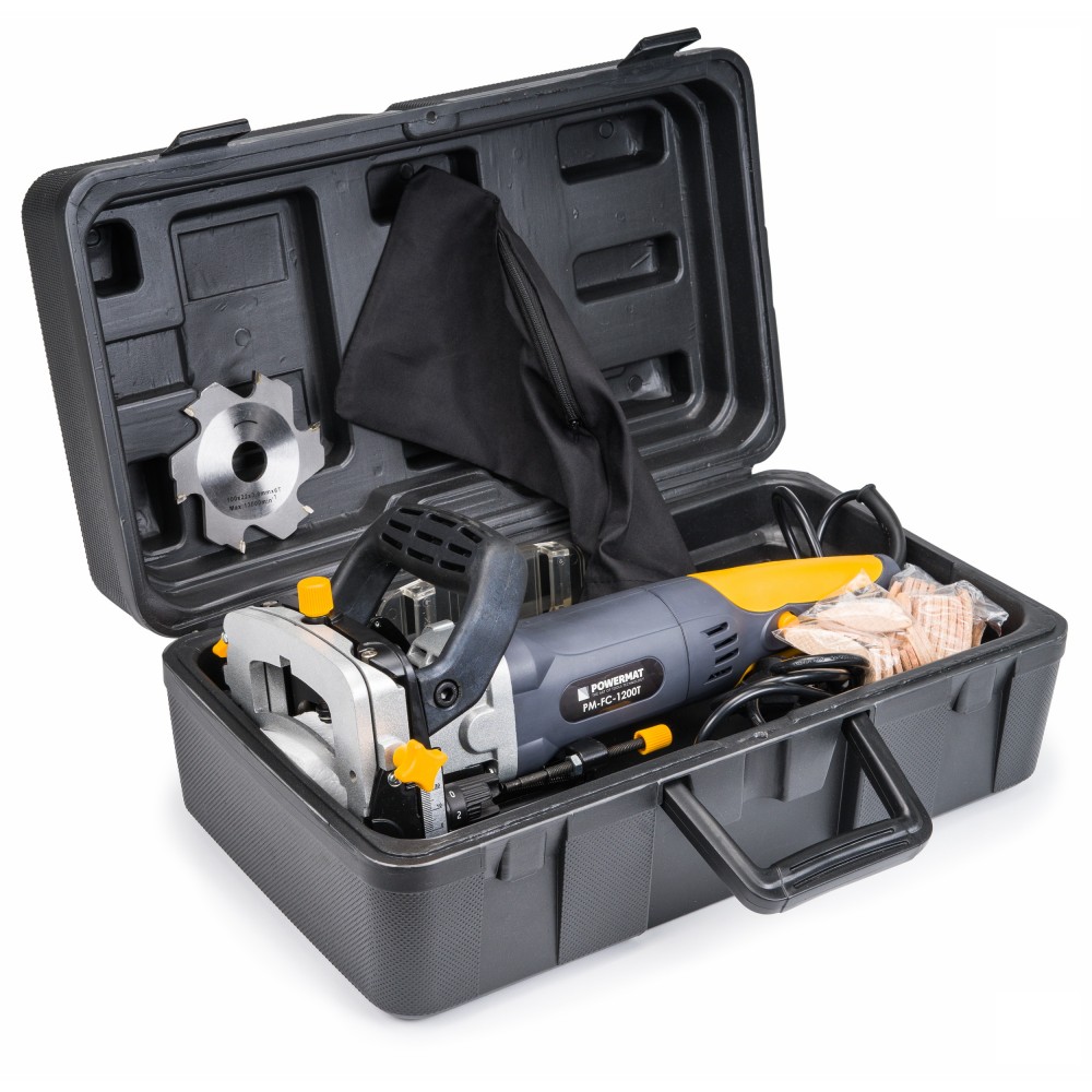 POWERMAT PM-FC-1200T Frézka lamelovací na dřevo lamelovačka 1200W