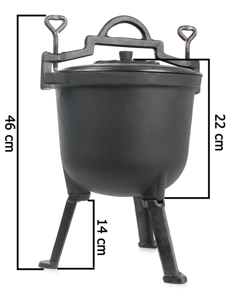 MAR-POL M90031 Smaltovaný kotlík litinový 8L na guláš na oheň