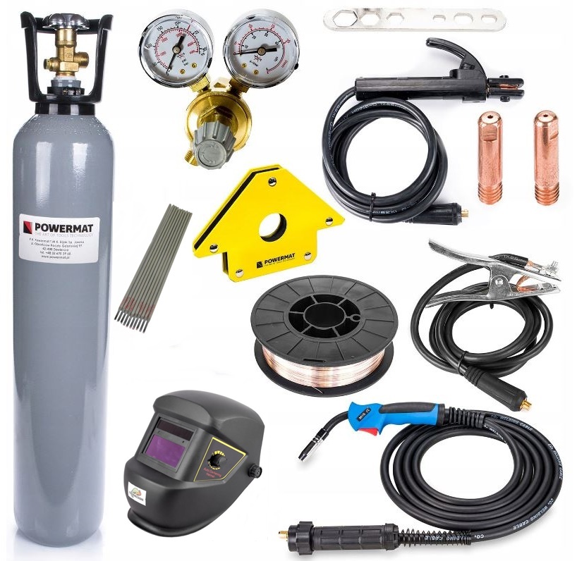 POWERMAT PM-IMG-220L-PRO INVERTOROVÁ SVÁŘEČKA MIG MAG TIG MMA 220A VELKÁ SADA