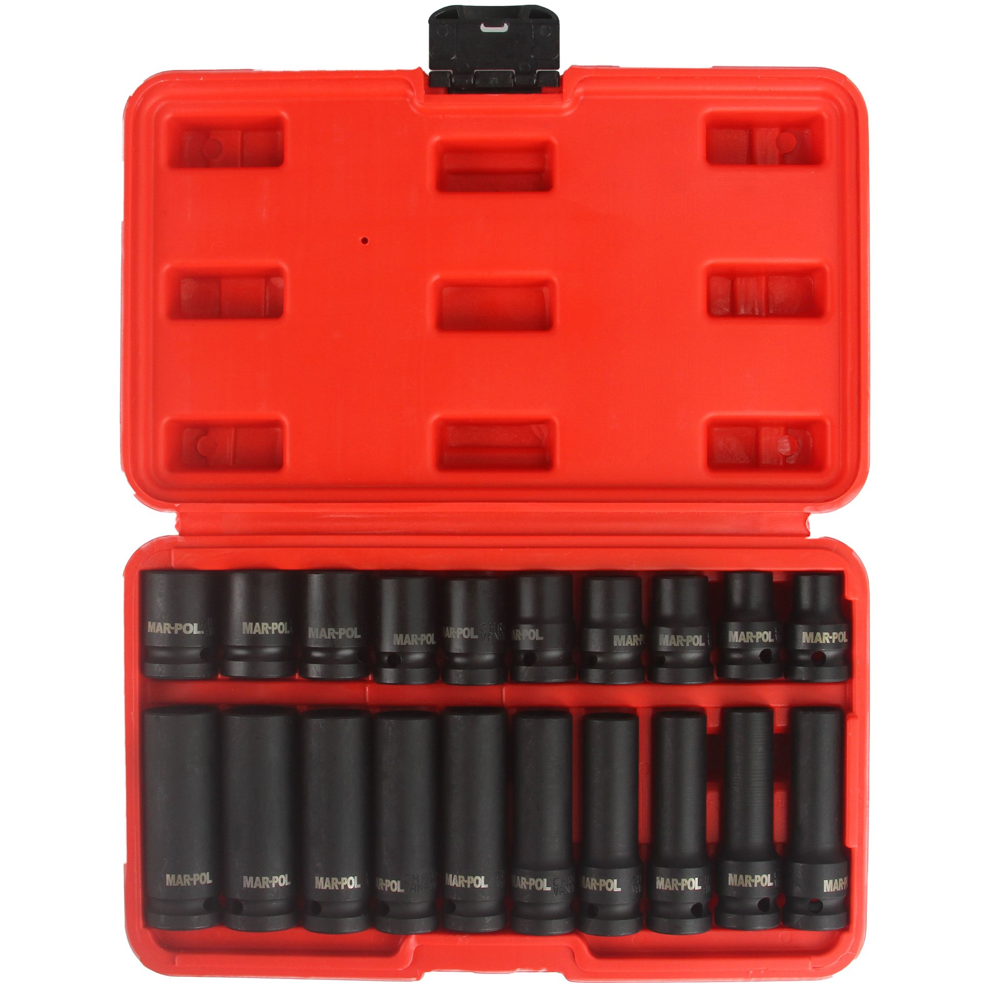 MAR-POL M58259 Nástrčné klíče hlavice 20ks 1/2" 10-19mm