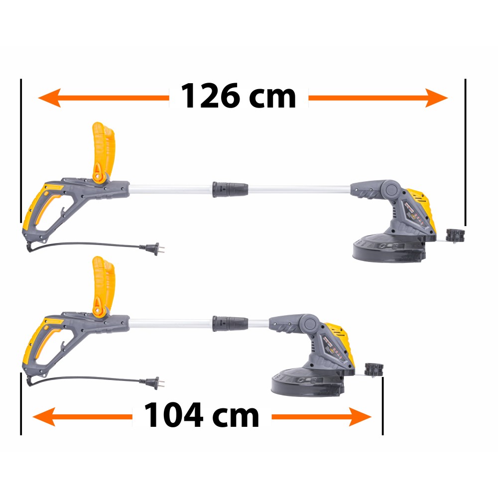POWERMAT PM-PKE-1400M 1400W Elektrický vyžínač křovinořez na trávu 104-126cm