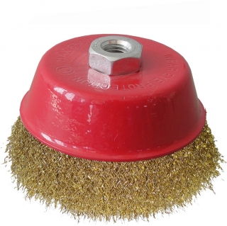 MAR-POL M06935 Kotouč hrnkový, drátěný, draťák, kartáč 125mm M14