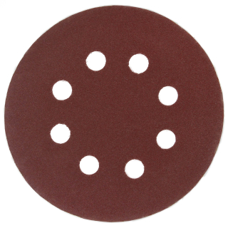 MAR-POL M08034 Brusný papír na kotouč 125mm P180 8 otvorů šmirgl papír 10 kus