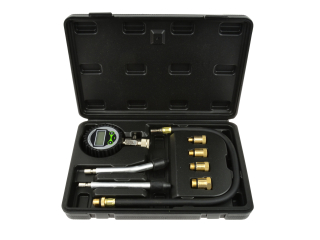 GEKO G02509 Kompresiometr pro zážehové motory, LCD displej, sada 8ks, tester komprese
