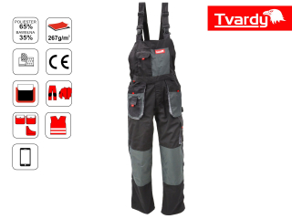 GEKO T01025 Pracovní montérky kalhoty s laclem TVARDY velikost XXL