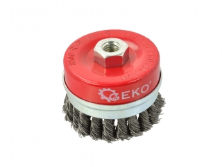 GEKO G00610 Drátěný kartáč na brusku, dráťák 65mm M14