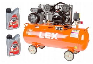 LEX LXC100-2 OLEJOVÝ KOMPRESOR 100L 2 pístový 2,8kW 230V + olej