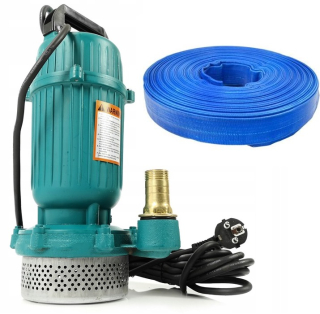 MAR-POL M79910 550W Čerpadlo ponorné na vodu QDX1.5-16-0.37 + hadice PVC 50m 1"