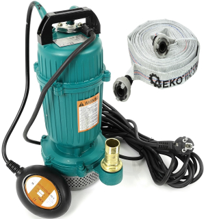 MAR-POL M79911 550W Čerpadlo ponorné na vodu s plavákom QDX1.5-16-0.37 + požární hadice se spojkami 30m 1"