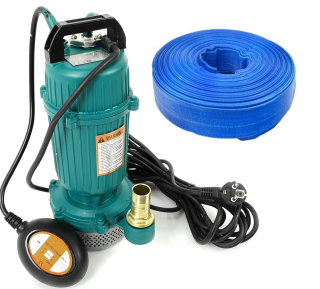 MAR-POL M79911 550W Čerpadlo ponorné na vodu s plavákom QDX1.5-16-0.37 + hadica PVC 100m 1"