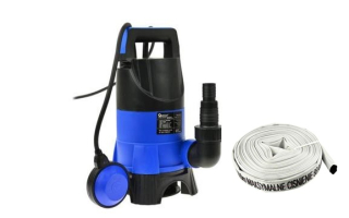 GEKO G81453 400W Ponorné kalové čerpadlo s plovákem plastové + požární hadice 30m 1"