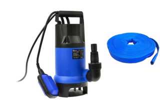 GEKO G81454 750W Ponorné kalové čerpadlo s plovákem plastové + PVC hadice 100m 1"