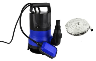 GEKO G81401 Ponorné kalové čerpadlo s plovákem plastové 400W + požární hadice 30m 1"