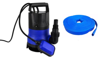 GEKO G81401 Ponorné kalové čerpadlo s plovákem plastové 400W + PVC hadice 100m 1"