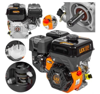LEX 180F Spalovací motor 8,5HP LXGE180F čtyřtaktní 180F hřídel 20mm