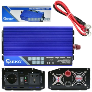 GEKO G17014 Měnič napětí Sinus pro auta, čluny 12V 230V 1000W/2000W 