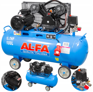 AL-FA ALC-100-2 Olejový kompresor 3,8kW 100L 230V 2 písty 