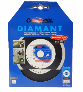 MAR-POL M08746 Kotouč řezný diamantový 125x22,2x8mm
