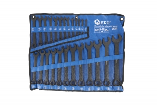 GEKO G11261 Klíče očkoploché 6-32mm, CrV-černé, sada 25ks