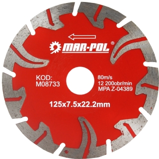 MAR-POL M08733 MAR-POL Diamantový kotouč na beton 125x7,5x22,2