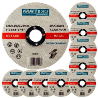 KRAFT&DELE KD972 Kotouč na kov, plech, železo 125mm 1,0x22,2mm sada 25ks