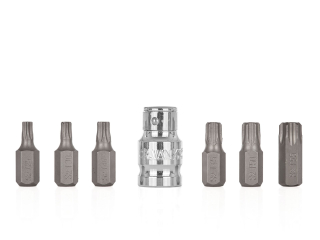 GEKO G10039 7-dílná sada šroubovacích bitů TORX T25-T55