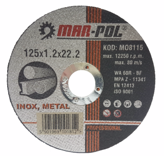 MAR-POL M08115 Kotouč na kov, plech, železo 125mm 1,2x22,2mm 25ks