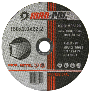 MAR-POL M08120 Řezný kotouč na ocel, nerez 180mm