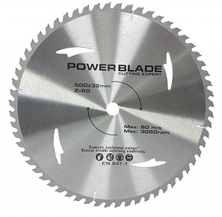 MAR-POL M09077 Kotouč pilový vidiový, 500mm 60T 32mm Power Blade