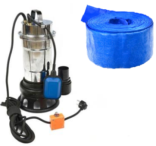 GEKO G81426 550W Ponorné kalové čerpadlo s plovákem drtič tepelný spínač + PVC 20m 2"