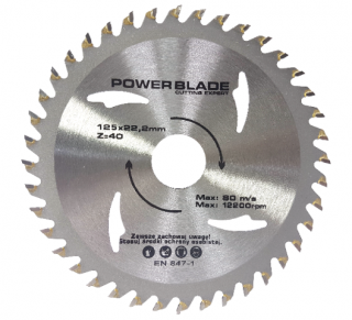 MAR-POL M09051 Kotouč pilový vidiový, 125mm 40T 22mm POWER BLADE