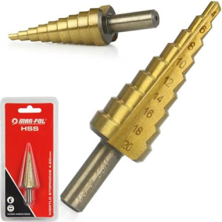 Mar-pol M22326 Stupňový vrták pro plech, plast, kov 1ks 4-20mm
