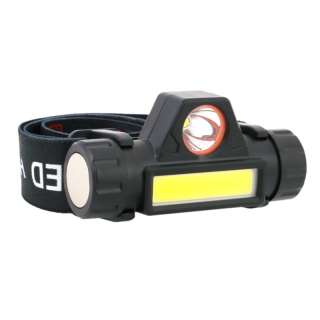 IRMA LAT32 Čelovka baterka na čelo s magnetem, svítilna LED XPE + COB 2ks