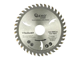 GEKO G78001 Kotouč pilový vidiový s otvory, 115x22x40T