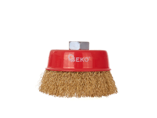 GEKO G00590-3 Drátěný kartáč z mosazného drátu 100mm/4" M14