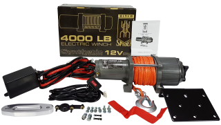 MAR-POL M80800 Kladkostroj, naviják akumulátorový 12V 1814kg, syntetické lano