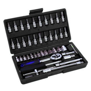 Irma KNZ4614 Nástrčné hlavice klíče 46ks 1/4'' 6 úhl. 4-14mm bity sada